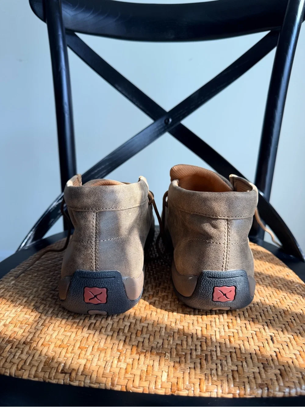 Twisted X Men's Chukka Driving Moc Brown Leather Shoes